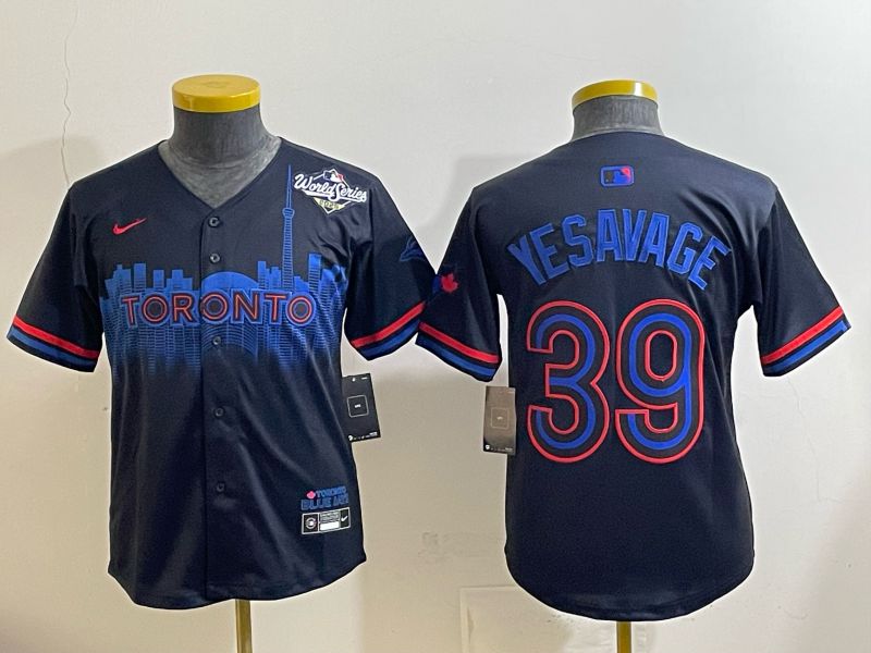 Youth 2025 Nike Toronto Blue Jays #39 Yesavage Blue Game MLB Jersey 04